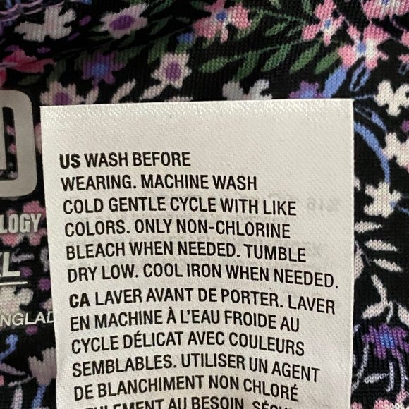 Ideology Purple Pink Flowers Lilac Breeze 7/8‎ Cropped Mid Rise Leggings XL NWT - Picture 6 of 9